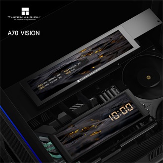 Thermalright A70 VISION táp nélküli ablakos Mid Tower számítógépház fekete