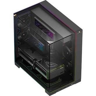Thermalright A70 VISION táp nélküli ablakos Mid Tower számítógépház fekete