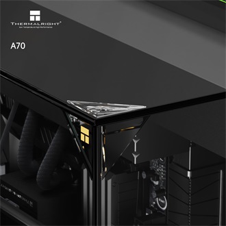 Thermalright A70 táp nélküli ablakos Mid Tower számítógépház fekete