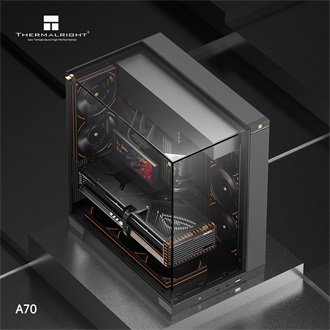 Thermalright A70 táp nélküli ablakos Mid Tower számítógépház fekete