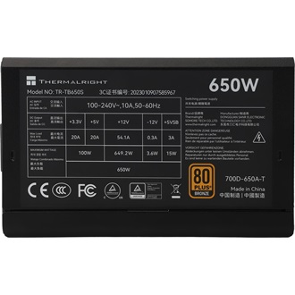 Thermalright TB-650S ATX desktop tápegység 650W 80+ Bronze BOX