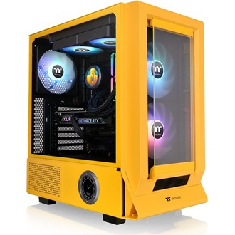 Thermaltake Ceres 350 MX Bumblebee táp nélküli ablakos Mid Tower számítógépház sárga