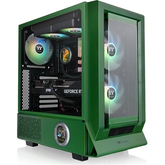 Thermaltake Ceres 350 MX Racing Green táp nélküli ablakos Mid Tower számítógépház zöld
