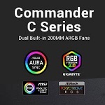 Thermaltake Commander C házak két 20 cm-es ARGB ventilátorral