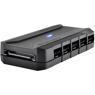 Thermaltake SATA Power -> 10db Power 4pin PWM M/M hub fekete
