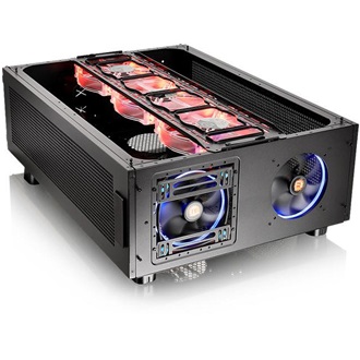 Thermaltake Core P200 táp nélküli számítógépház fekete W200 bővítőegység (Bontott, sérült csomagolás!)
