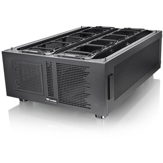 Thermaltake Core P200 táp nélküli számítógépház fekete W200 bővítőegység (Bontott, sérült csomagolás!)