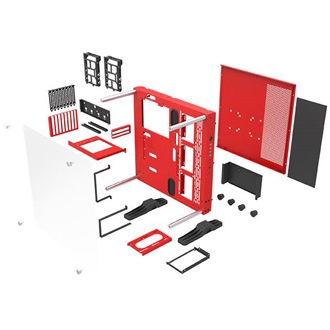 Thermaltake Core P3 Tempered Glass Red Edition táp nélküli ablakos Mid Tower számítógépház piros
