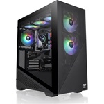 Thermaltake Divider 370 TG ARGB táp nélküli ablakos Mid Tower számítógépház fekete