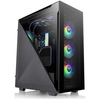 Thermaltake Divider 500 TG ARGB táp nélküli ablakos Mid Tower számítógépház fekete
