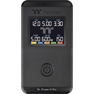 Thermaltake Dr. Power III Pro univerzális ATX tápegység teszter fekete LCD kijelzővel