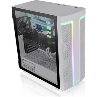 Thermaltake H590 TG ARGB Snow táp nélküli ablakos Full Tower számítógépház fehér (Bontott!)