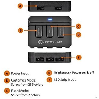 Thermaltake RGB LED vezérlő modul + LED szalag KIT