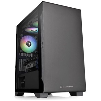 Thermaltake S100 TG táp nélküli ablakos MT Mini Tower számítógépház fekete