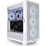 Thermaltake S250 TG ARGB Snow táp nélküli ablakos Mid Tower számítógépház fehér