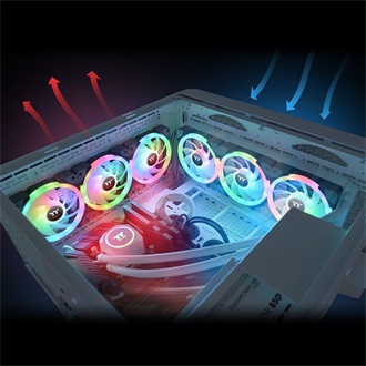 Thermaltake SWAFAN EX14 RGB TT Premium Edition (3-Fan Pack) rendszerhűtő ventilátor kit fekete-fehér