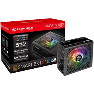Thermaltake Smart BX1 RGB ATX gamer tápegység 550W 80+ Bronze BOX
