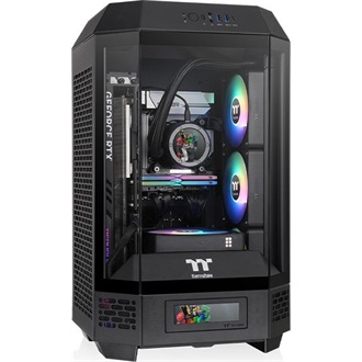Thermaltake The Tower 250 Black táp nélküli ablakos Mini-ITX számítógépház fekete