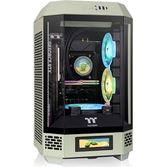 Thermaltake The Tower 250 Matcha Green táp nélküli ablakos Mini-ITX számítógépház zöld