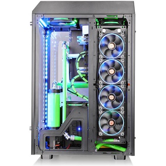 Thermaltake The Tower 900 táp nélküli ablakos Mid Tower számítógépház fekete (Sérült cspmagolás, bontott!)