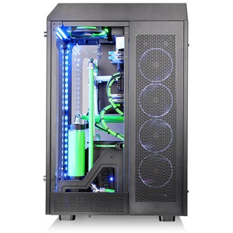 Thermaltake The Tower 900 táp nélküli ablakos Mid Tower számítógépház fekete (Sérült cspmagolás, bontott!)