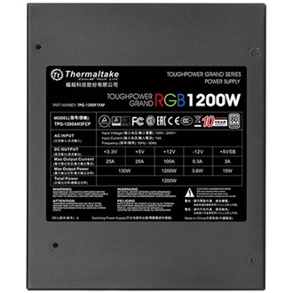 Thermaltake Toughpower Grand RGB ATX gamer tápegység 1200W 80+ Platinum BOX