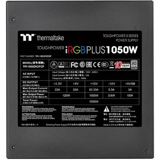 Thermaltake Toughpower iRGB PLUS ATX desktop tápegység 1050W 80+ Platinum BOX (Bontott!)