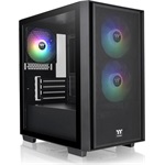 Thermaltake Versa H16 TG ARGB Black táp nélküli ablakos MT Mini Tower számítógépház fekete