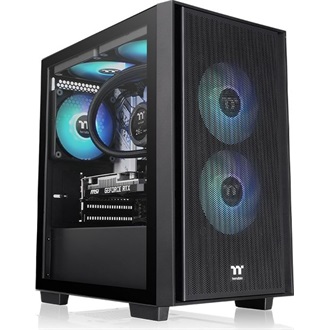 Thermaltake Versa H16 TG ARGB Black táp nélküli ablakos MT Mini Tower számítógépház fekete