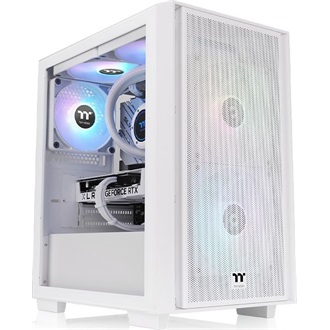 Thermaltake Versa H16 TG ARGB Snow táp nélküli ablakos MT Mini Tower számítógépház fehér
