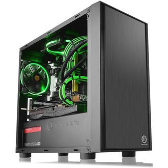 Thermaltake Versa H17 Window táp nélküli ablakos mATX számítógépház fekete