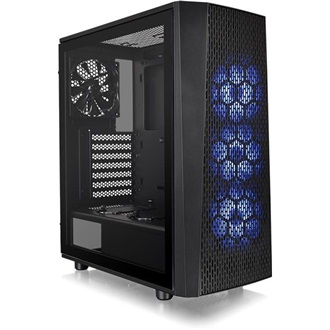 Thermaltake Versa J24 Tempered Glass RGB Edition táp nélküli ablakos Mid Tower számítógépház fekete