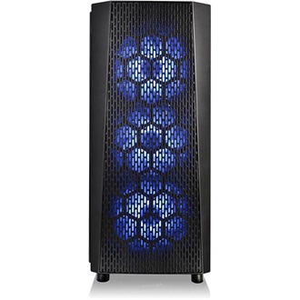 Thermaltake Versa J24 Tempered Glass RGB Edition táp nélküli ablakos Mid Tower számítógépház fekete