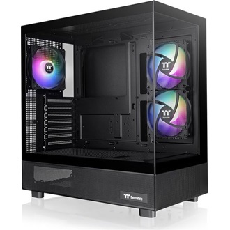Thermaltake View 270 Plus TG ARGB táp nélküli ablakos Mid Tower számítógépház fekete