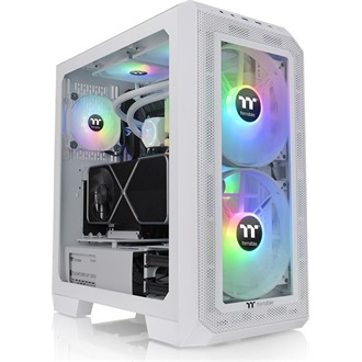 Thermaltake View 300 MX Snow táp nélküli ablakos Mid Tower számítógépház fehér