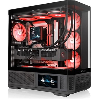 Thermaltake View 370 TG ARGB táp nélküli ablakos Mid Tower számítógépház fekete