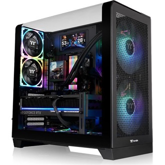 Thermaltake View 390 Air táp nélküli ablakos Mid Tower számítógépház fekete