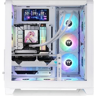 Thermaltake View 390 Air táp nélküli ablakos Mid Tower számítógépház fehér