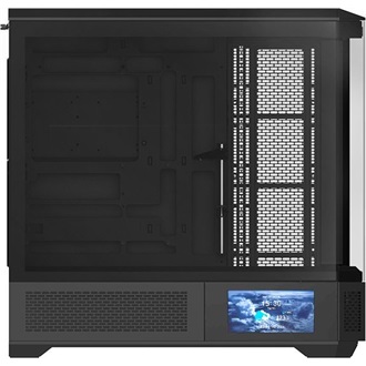 Thermaltake View 600 TG táp nélküli ablakos Full Tower számítógépház fekete 6"-os LCD kijelzővel