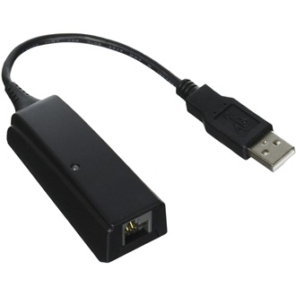 Thrustmaster USB-A 2.0 -> RJ12 (6P6C) M/F adapter 0.1m fekete
