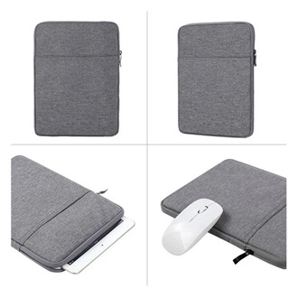 Tok álló, textil (univerzális, ütésálló belső réteg, cipzáras, vízálló, 8" méret) FEKETE