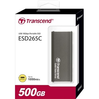 Transcend ESD265 500GB USB-C 3.2 Gen2 külső SSD szürke