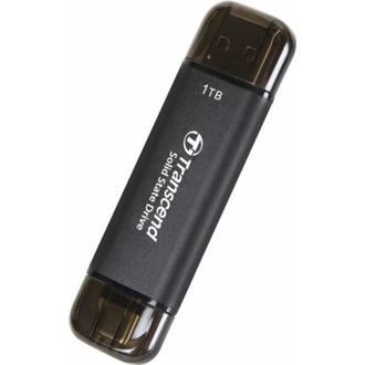 Transcend ESD310 1TB USB-A/C 3.2 Gen2 külső SSD fekete