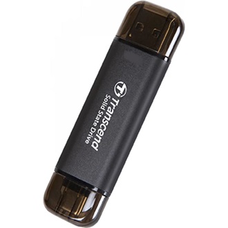 Transcend ESD310 256GB USB-A/C 3.2 Gen2 külső SSD fekete