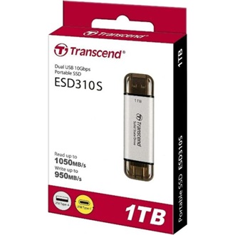 Transcend ESD310 2TB USB-A/C 3.2 Gen2 külső SSD ezüst