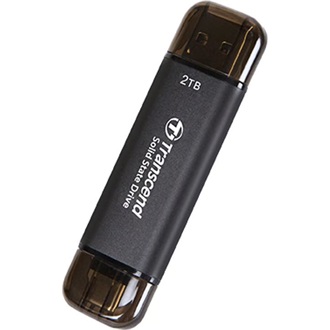 Transcend ESD310 2TB USB-A/C 3.2 Gen2 külső SSD fekete