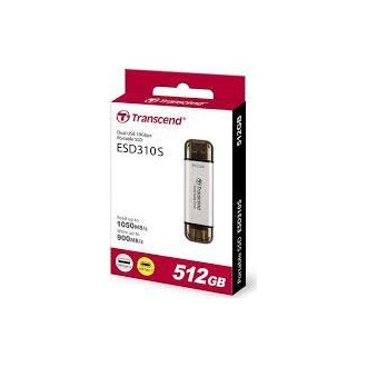 Transcend ESD310 512GB USB-A/C 3.2 Gen2 külső SSD ezüst