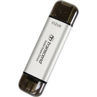 Transcend ESD310 512GB USB-A/C 3.2 Gen2 külső SSD ezüst