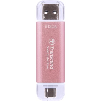 Transcend ESD310 512GB USB-A/C 3.2 Gen2 külső SSD rózsaszín