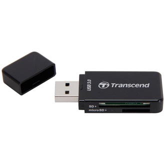 Transcend RDF5 USB3.0 SD/microSD kártyaolvasó fekete